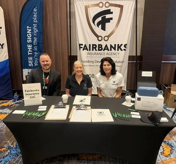 Atley Peterson of Amwins, Michele Howard and Vénice Fairbanks at the 2026 WSIADA Convention
